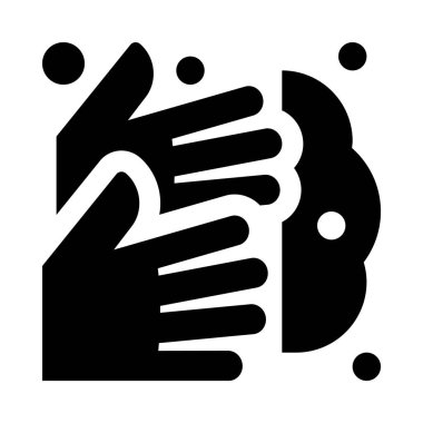 El yıkama ve köpük, basitçe vektör çizimi 