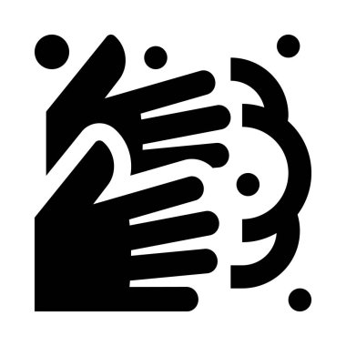 El yıkama ve köpük, basitçe vektör çizimi 