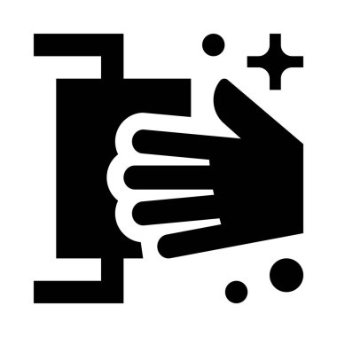 El yıkama ve peçeteler, basitçe vektör çizimi 