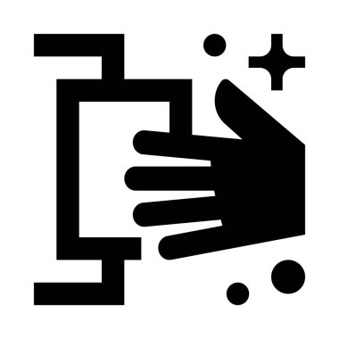 El yıkama ve peçeteler, basitçe vektör çizimi 