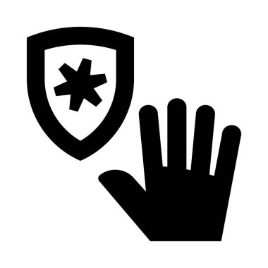 El yıkama ve kalkan, basitçe vektör çizimi 