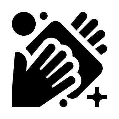 Elleri sabunla yıkamak, basitçe vektör çizimi 