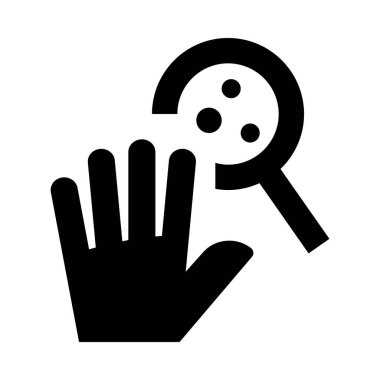 El ve büyüteç, basit bir vektör çizimi. 