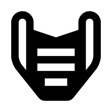 Tıbbi yüz maskesi, basitçe vektör çizimi 