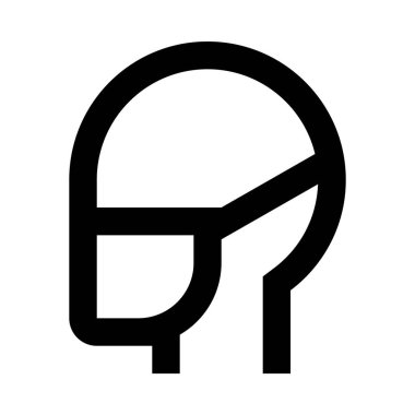 Tıbbi yüz maskesi, basitçe vektör çizimi 