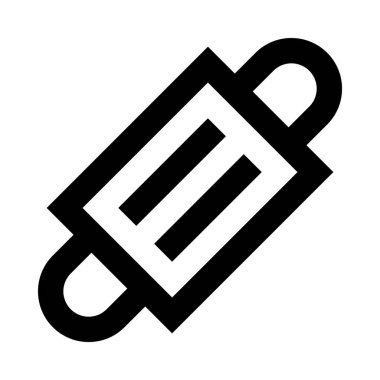 Tıbbi yüz maskesi, basitçe vektör çizimi 