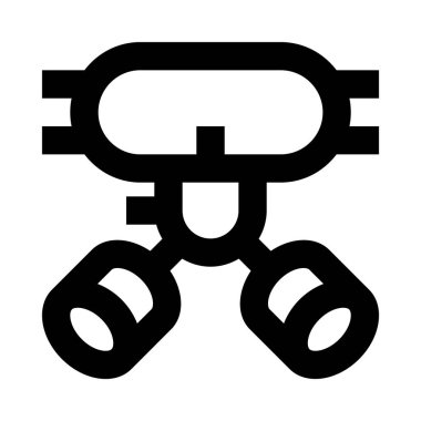 solunum cihazı, güvenlik camı, basitçe vektör çizimi 