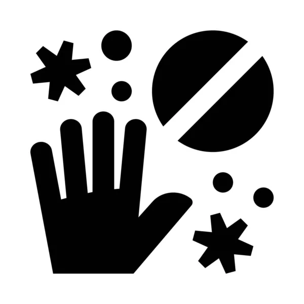 Icon Zum Händewaschen Einfach Vektorillustration — Stockvektor