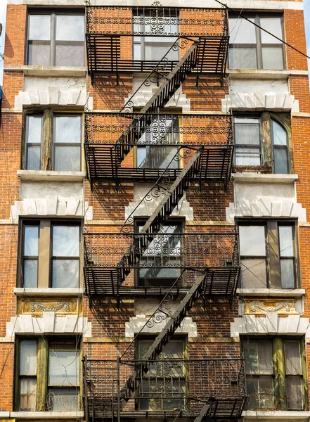 Outside metal fire escape stairs