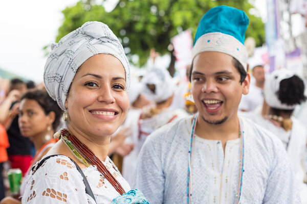 Couple of devotee of Iemanja