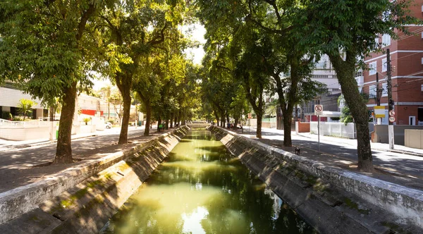 The channels are landmarks in Santos,made to drain rainwater.