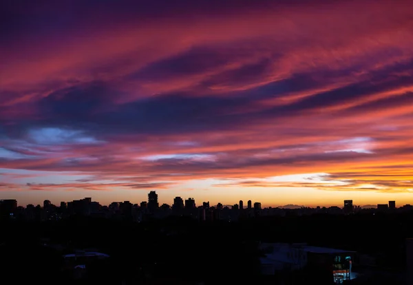 Skyline Sao Paulo Sunset Brazil — Stock Photo, Image