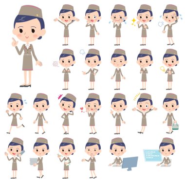 Kabin görevlisi bej kadın