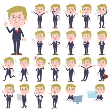 Sarı saçlı takım elbise tarzı yaşlı adam