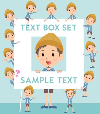 Ceket kısa pantolon örgü şapka adam metin kutusu