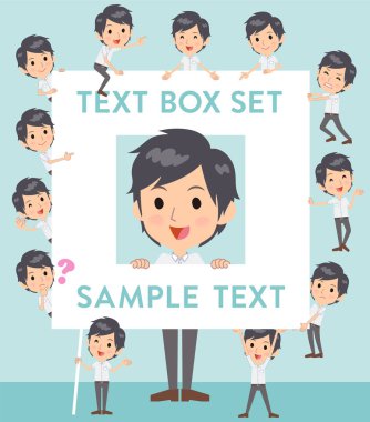 Beyaz kısa kollu gömlek iş adamları metin kutusu