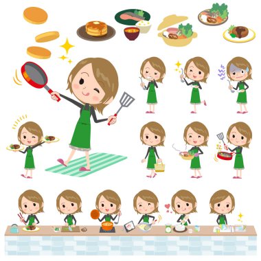 Kısa saç siyah yüksek boyunlu kadın yemek