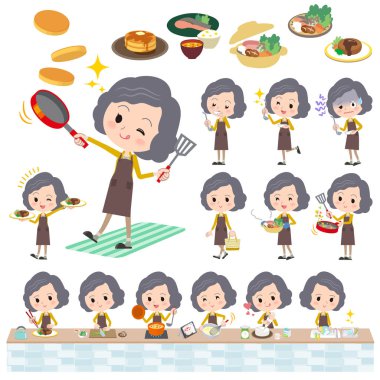 Yemek sarı ceket orta kadın