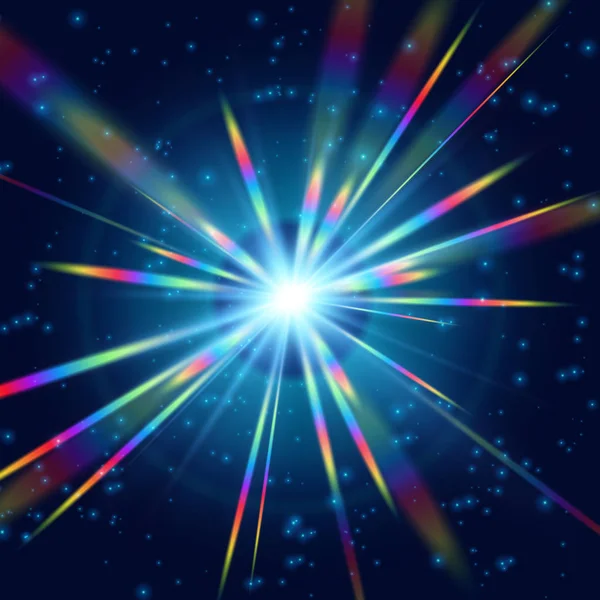 Radiação cósmica Arco-íris mais brilhante — Vetor de Stock