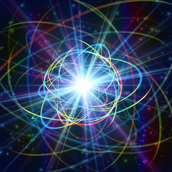 Anello arcobaleno radiazione cosmica — Vettoriale Stock