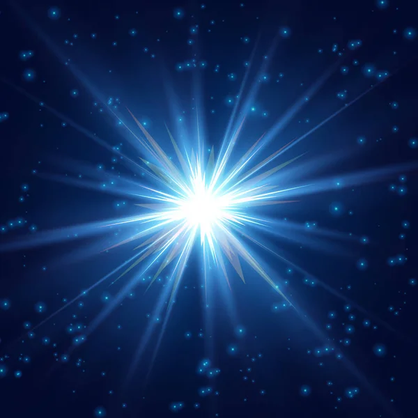 Kosmische stralende stralende ster — Stockvector