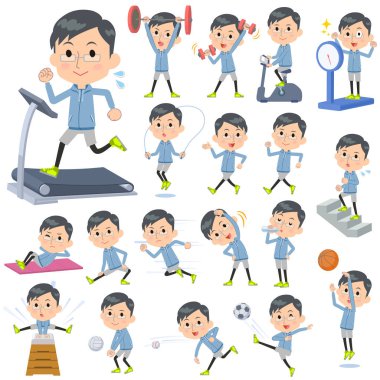 Mavi giyim baba spor ve egzersiz cam