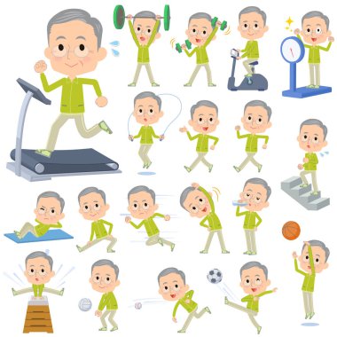 Yeşil giymek dedesi spor ve egzersiz