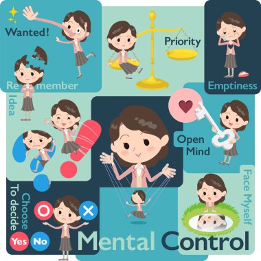 Pembe ceket orta kadın akıl ve irade