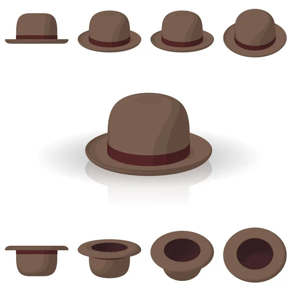Conjunto de chapéu 3D — Vetor de Stock