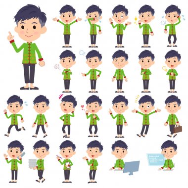 Çin etnik giyim adam