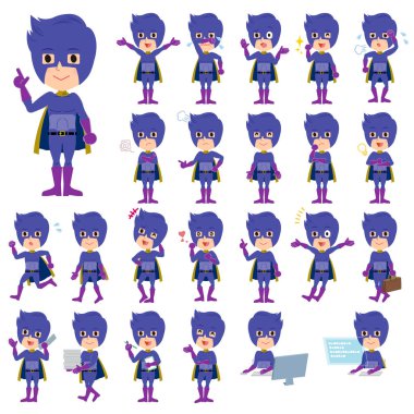 süper kahraman adam koyu mor