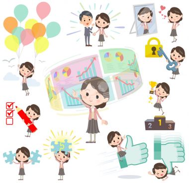 Pembe ceket orta kadın kadın başarı ve pozitif