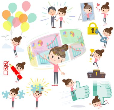 Topuz saç anne başarı ve pozitif