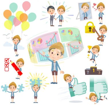 Ceket kısa pantolon örgü şapka adam başarı ve pozitif