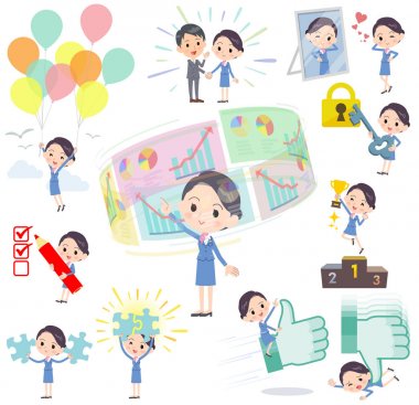 Kabin görevlisi mavi kadın metin kutusu