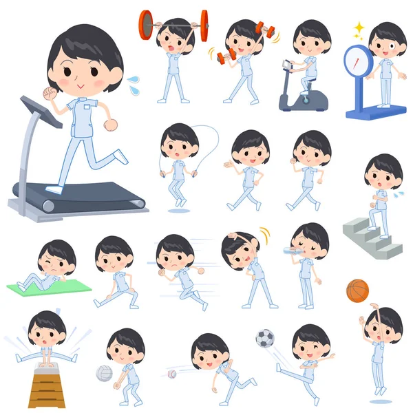 Chiropraktik žena sportovní & cvičení — Stockový vektor