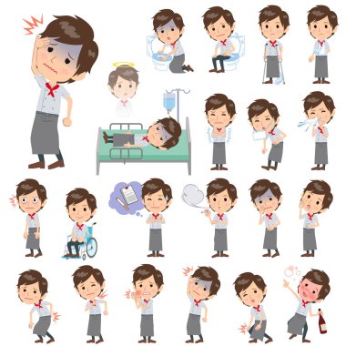 Batı mutfağı aşçı adam hastalık