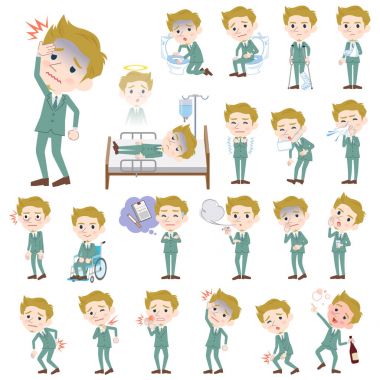 Sarı saçlı adam beyaz hastalık