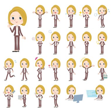 Sarı saçlı kadın beyaz