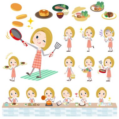 yemek sarı saçlı kadın