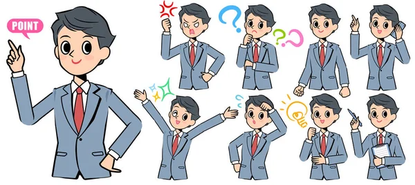 Gri takım elbiseli adam akıllı iş