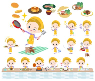 Sarı saçlı çocuk yemek