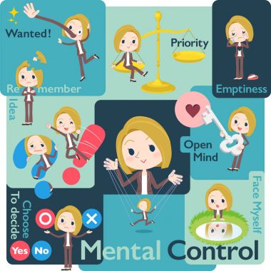 Sarı saçlı kadın beyaz akıl ve irade