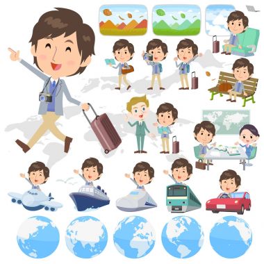 Ceket mavi yelek adam seyahat