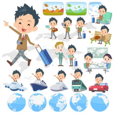 okul çocuk kahverengi ceket seyahat