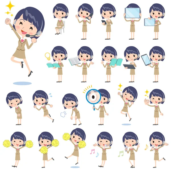 Call center woman 2 — Stock Vector