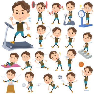 vahşi orta yaşlı adam spor ve egzersiz