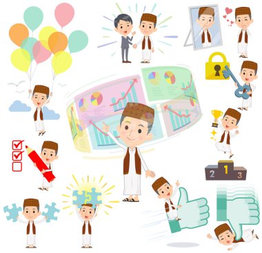 Arap adam kahverengi yelek tarzı başarı ve pozitif