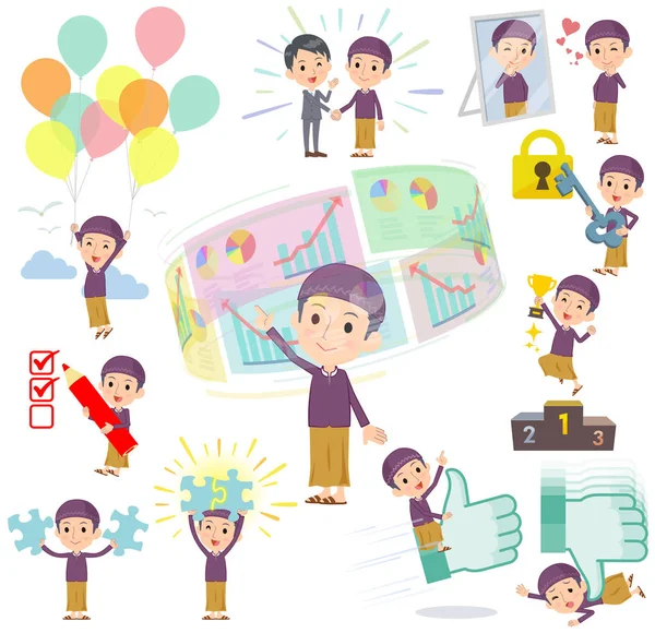 Arap adam mor tarzı başarı ve pozitif