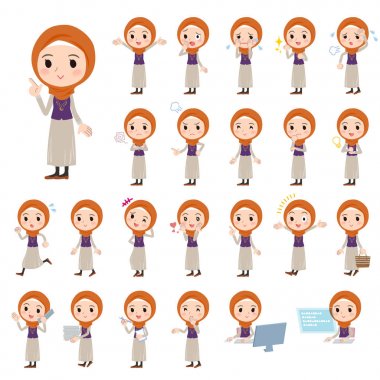Arap kadınları turuncu Hijab stili